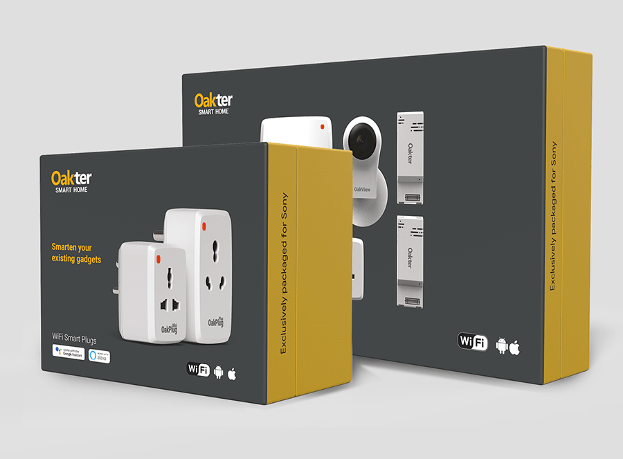 Oakter smart home kit packaged for Sony